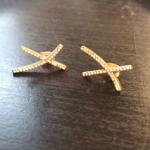 Madewell gold X stud earrings